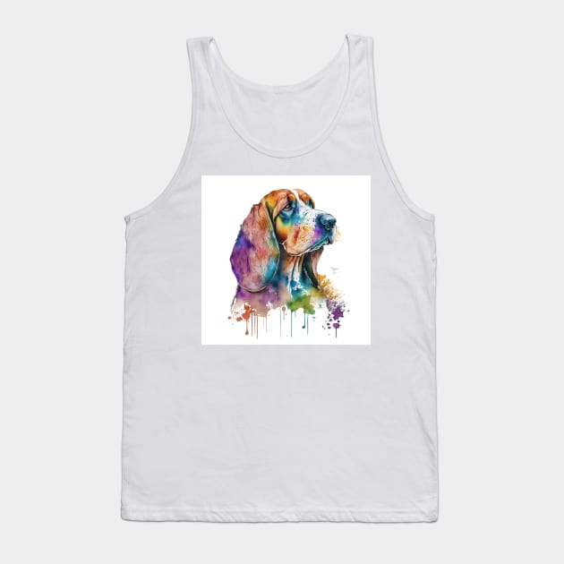 Basset Fauve de Bretagne Dog In Watercolor & Pen Tank Top by Oldetimemercan